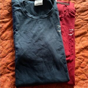 Gymshark Blue and Red Tees